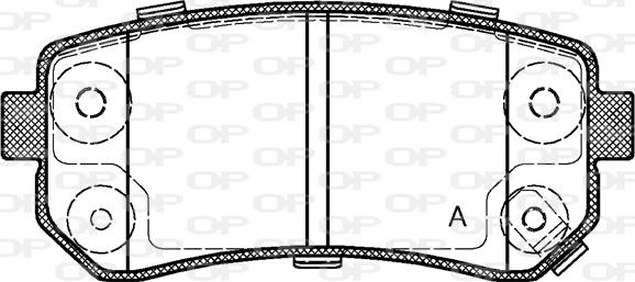 Open Parts BPA1209.02 - Brake Pad Set, disc brake autospares.lv