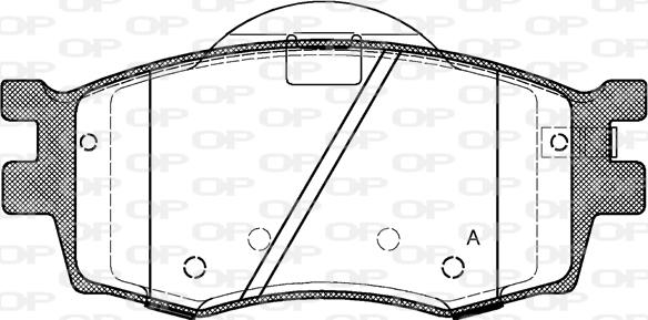 Open Parts BPA1208.02 - Brake Pad Set, disc brake autospares.lv