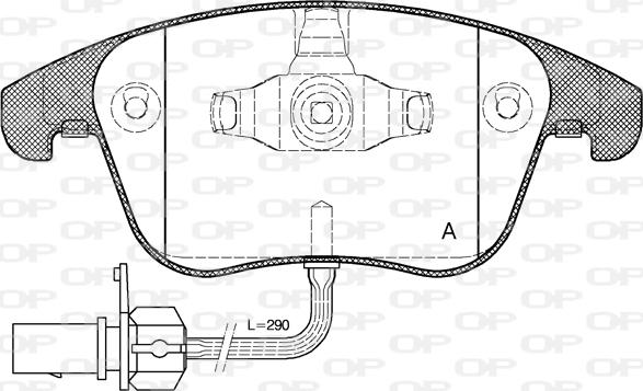 Open Parts BPA1219.11 - Brake Pad Set, disc brake autospares.lv