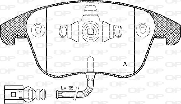 Open Parts BPA1219.21 - Brake Pad Set, disc brake autospares.lv