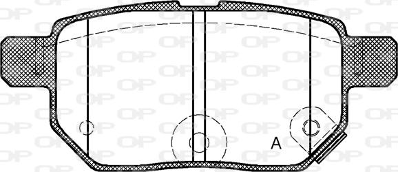 Open Parts BPA1286.22 - Brake Pad Set, disc brake autospares.lv