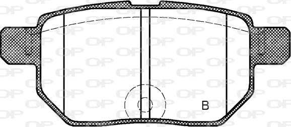 Open Parts BPA1286.22 - Brake Pad Set, disc brake autospares.lv