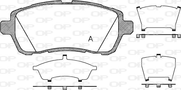 Open Parts BPA1281.10 - Brake Pad Set, disc brake autospares.lv