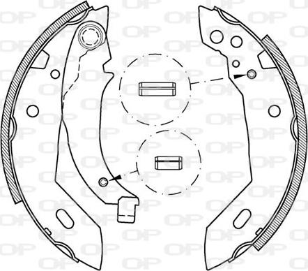 Open Parts BSA2041.00 - Brake Shoe Set autospares.lv