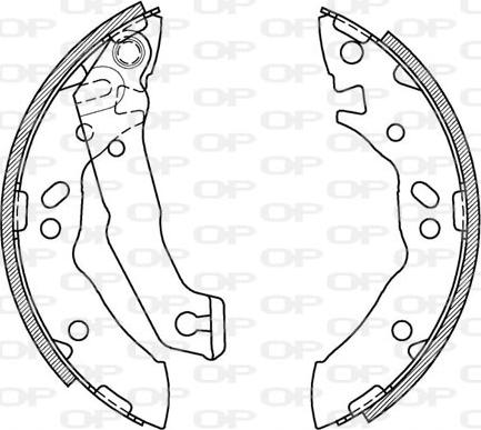 Open Parts BSA2055.00 - Brake Shoe Set autospares.lv