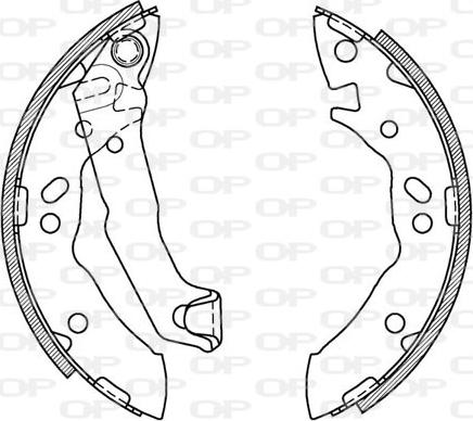 Open Parts BSA2056.00 - Brake Shoe Set autospares.lv