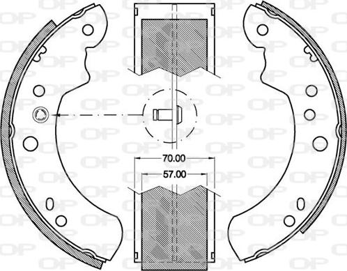 Open Parts BSA2050.00 - Brake Shoe Set autospares.lv