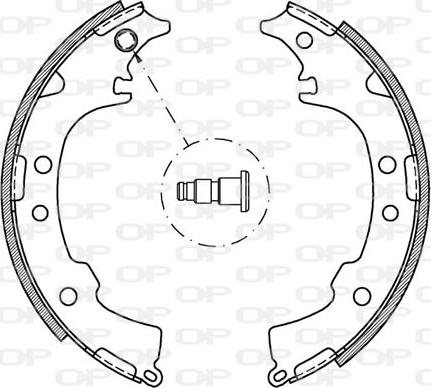 Open Parts BSA2053.00 - Brake Shoe Set autospares.lv