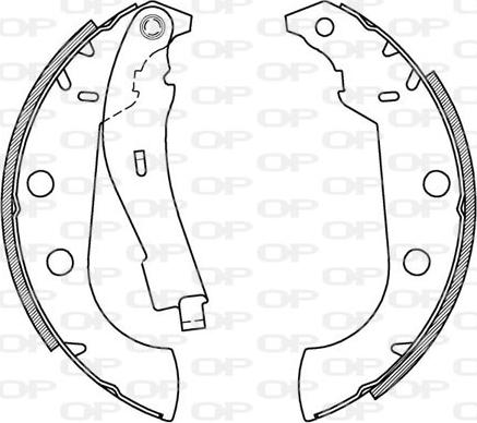 Open Parts BSA2064.00 - Brake Shoe Set autospares.lv