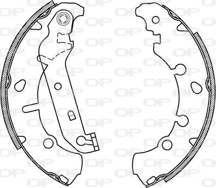 Open Parts BSA2066.00 - Brake Shoe Set autospares.lv