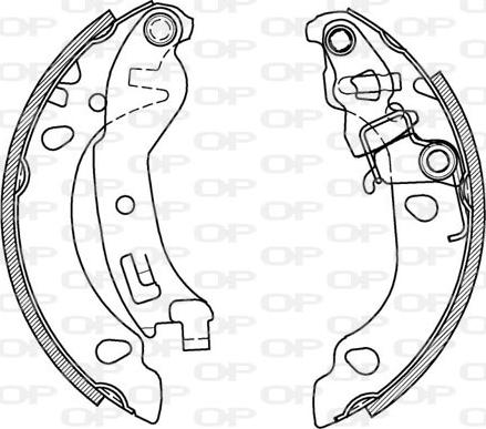 Open Parts BSA2068.00 - Brake Shoe Set autospares.lv