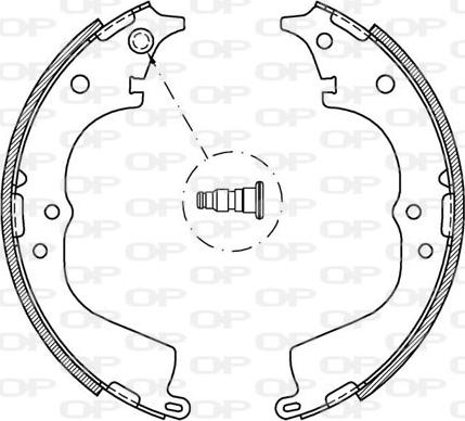 Open Parts BSA2063.00 - Brake Shoe Set autospares.lv