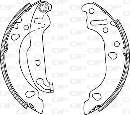 Open Parts BSA2067.00 - Brake Shoe Set autospares.lv