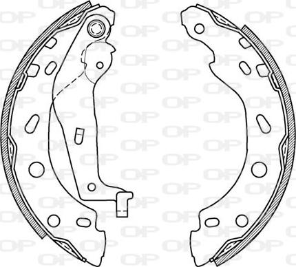 Open Parts BSA2000.00 - Brake Shoe Set autospares.lv