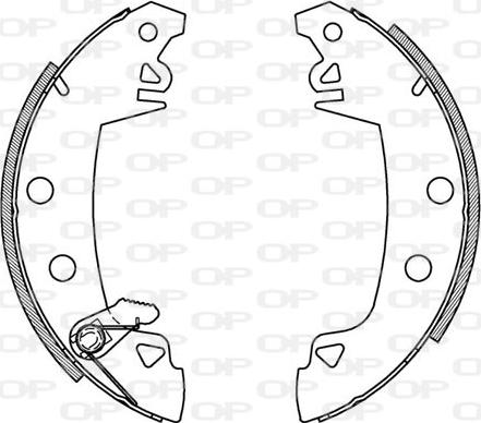 Open Parts BSA2003.00 - Brake Shoe Set autospares.lv