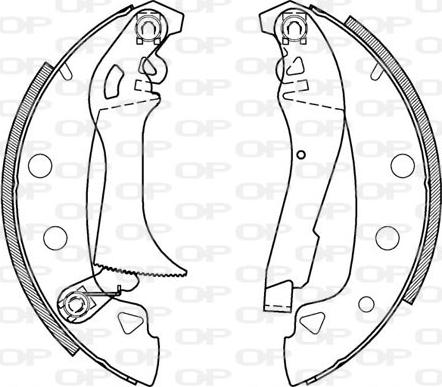 Open Parts BSA2002.00 - Brake Shoe Set autospares.lv