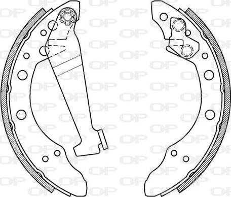 Open Parts BSA2014.00 - Brake Shoe Set autospares.lv