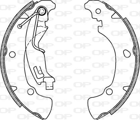 Open Parts BSA2010.00 - Brake Shoe Set autospares.lv