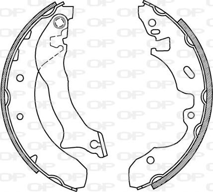 Open Parts BSA2011.00 - Brake Shoe Set autospares.lv