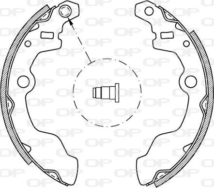 Open Parts BSA2018.00 - Brake Shoe Set autospares.lv