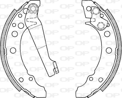 Open Parts BSA2013.00 - Brake Shoe Set autospares.lv