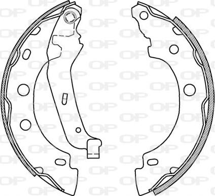 Open Parts BSA2012.00 - Brake Shoe Set autospares.lv