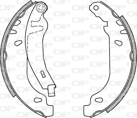 Open Parts BSA2089.00 - Brake Shoe Set autospares.lv