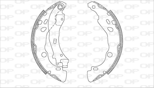 Open Parts BSA2080.00 - Brake Shoe Set autospares.lv