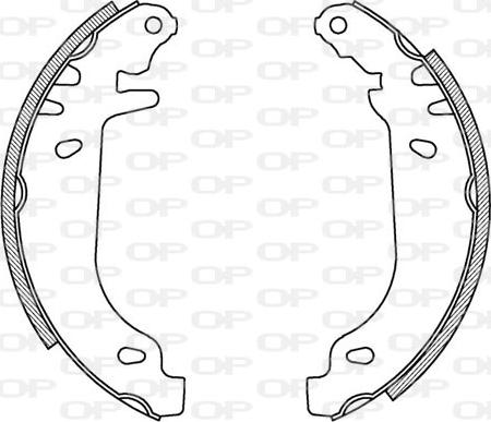 Open Parts BSA2088.00 - Brake Shoe Set autospares.lv