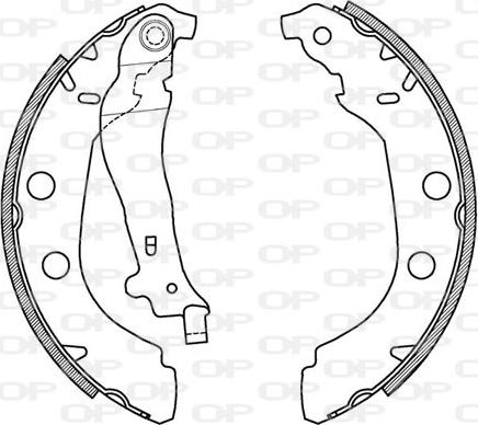 Open Parts BSA2039.00 - Brake Shoe Set autospares.lv