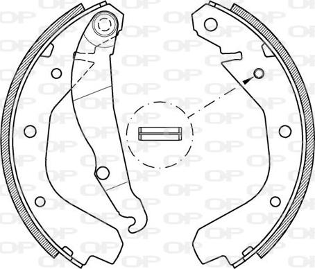 Open Parts BSA2034.00 - Brake Shoe Set autospares.lv