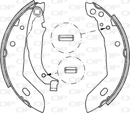 Open Parts BSA2030.00 - Brake Shoe Set autospares.lv