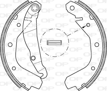 Open Parts BSA2038.00 - Brake Shoe Set autospares.lv