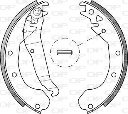 Open Parts BSA2037.00 - Brake Shoe Set autospares.lv