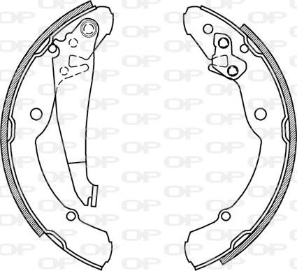 Open Parts BSA2029.00 - Brake Shoe Set autospares.lv