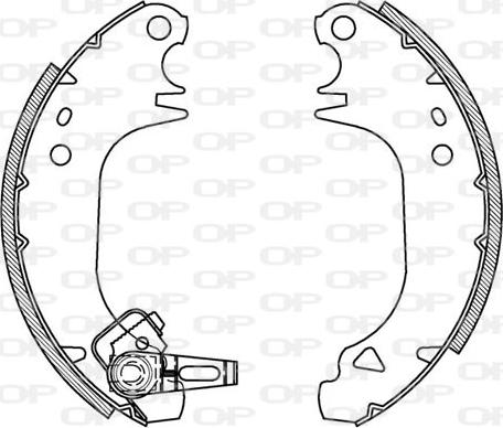 Open Parts BSA2024.00 - Brake Shoe Set autospares.lv