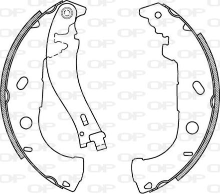 Open Parts BSA2022.00 - Brake Shoe Set autospares.lv