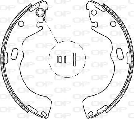 Open Parts BSA2075.00 - Brake Shoe Set autospares.lv