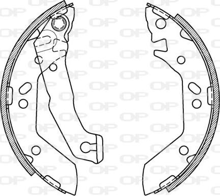 Open Parts BSA2070.00 - Brake Shoe Set autospares.lv