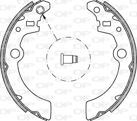 Open Parts BSA2073.00 - Brake Shoe Set autospares.lv