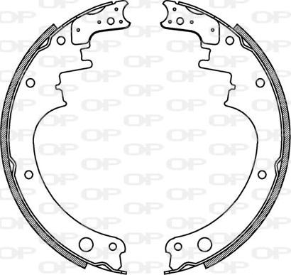 Open Parts BSA2072.00 - Brake Shoe Set autospares.lv