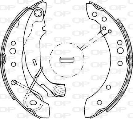 Open Parts BSA2077.00 - Brake Shoe Set autospares.lv