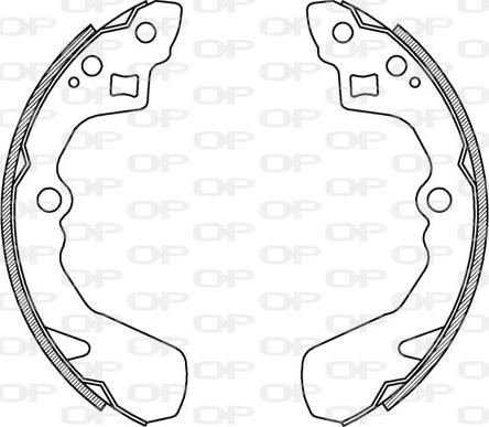 Open Parts BSA2145.00 - Brake Shoe Set autospares.lv