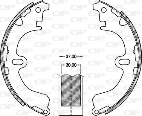 Open Parts BSA2142.00 - Brake Shoe Set autospares.lv