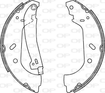 Open Parts BSA2159.00 - Brake Shoe Set autospares.lv