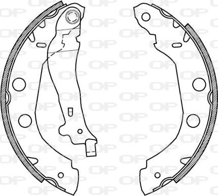 Open Parts BSA2156.00 - Brake Shoe Set autospares.lv