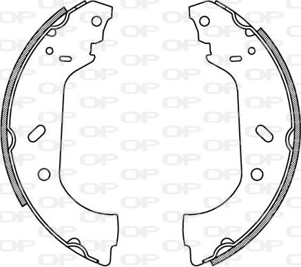 Open Parts BSA2158.00 - Brake Shoe Set autospares.lv