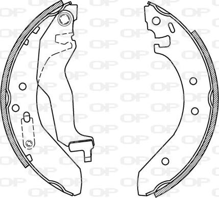 Open Parts BSA2152.00 - Brake Shoe Set autospares.lv