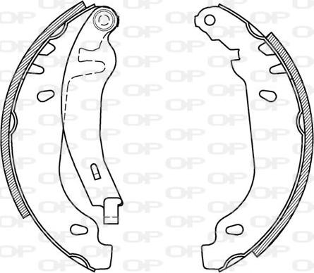 Open Parts BSA2165.00 - Brake Shoe Set autospares.lv