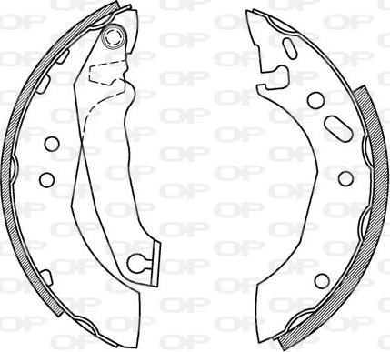 Open Parts BSA2166.00 - Brake Shoe Set autospares.lv